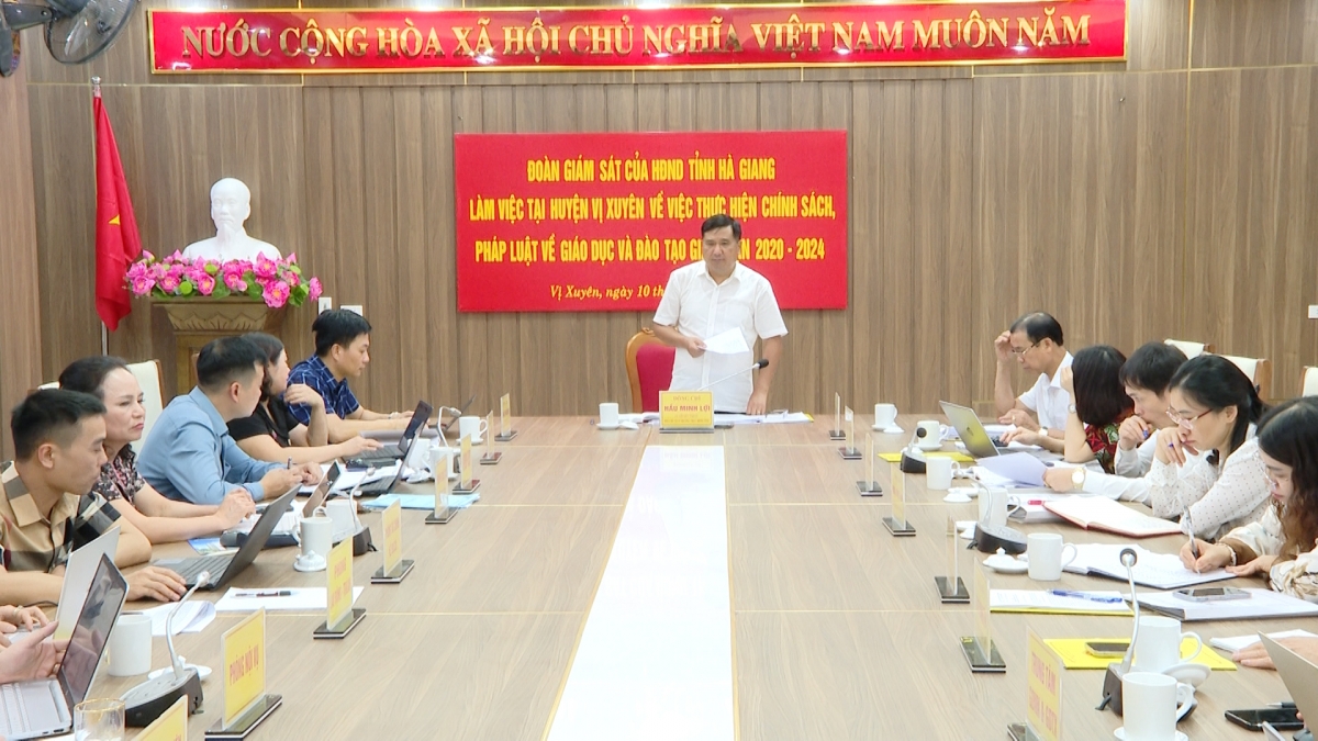 Đoàn giám sát HĐND tỉnh làm việc tại huyện Vị Xuyên
