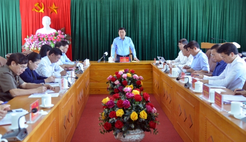 Phó Bí thư Tỉnh ủy Nguyễn Mạnh Dũng làm việc với BTV Huyện ủy Yên Minh