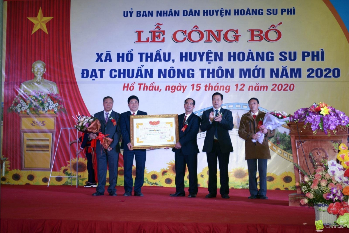 Lễ Công bố xã Hồ Thầu, huyện Hoàng Su Phì đạt chuẩn nông thôn mới năm 2020