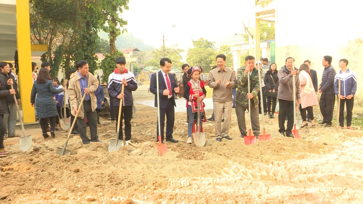 Agribank Hà Giang khởi công xây dựng nhà lưu trú học sinh trường THCS&THPT Thông Nguyên( Hoàng Su Phì)