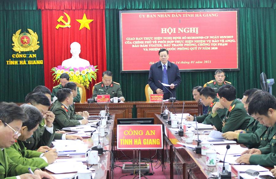 Chủ tịch UBND tỉnh Nguyễn Văn Sơn chủ trì Giao ban 3 lực lượng Công an, Quân sự, Biên phòng