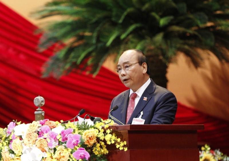 Thủ tướng Nguyễn Xuân Phúc đọc diễn văn khai mạc Đại hội XIII của Đảng