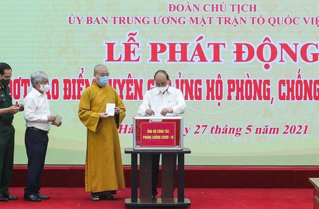 UB MTTQ Việt Nam phát động đợt cao điểm quyên góp ủng hộ phòng chống dịch Covid-19