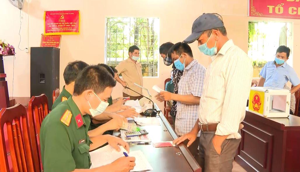 BCH Quân sự huyện Vị Xuyên: Chi trả phụ cấp trách nhiệm cho quân nhân dự bị quý I- II/2021