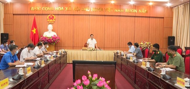 Chủ tịch UBND tỉnh Nguyễn Văn Sơn chủ trì cuộc họp BCĐ phòng chống dịch Covid-19