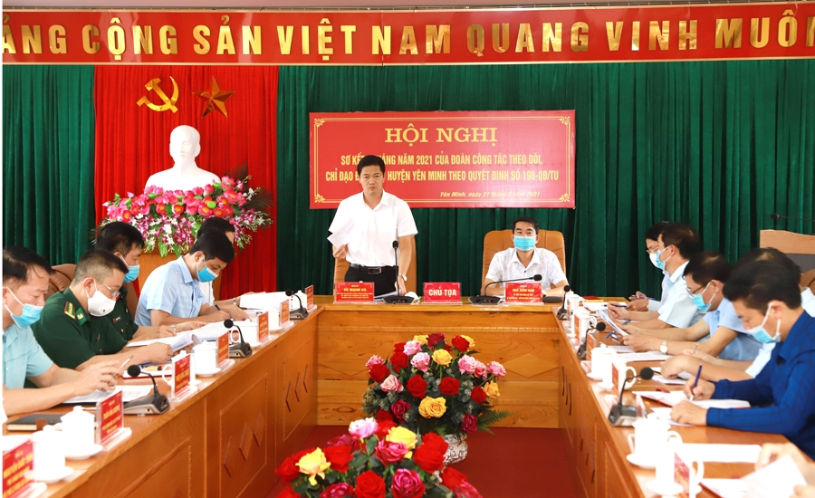 Đoàn công tác 198 của BTV Tỉnh ủy làm việc tại huyện Yên Minh
