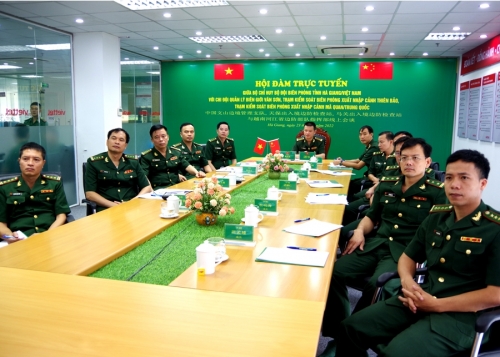 Hội đàm giữa BĐBP Hà Giang với Chi đội quản lý biên giới Văn Sơn và Trạm kiểm soát Biên phòng Thiên Bảo và Mã Quan