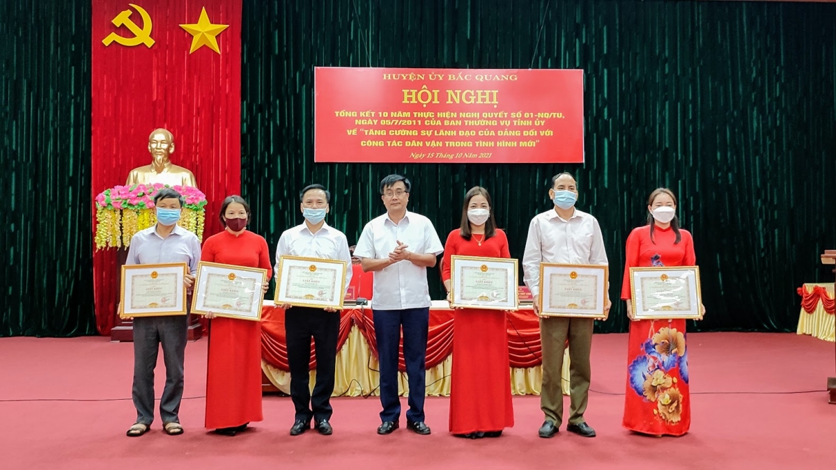 Bắc Quang Tổng kết 10 năm thực hiện Nghị quyết 01 của BTV Tỉnh ủy