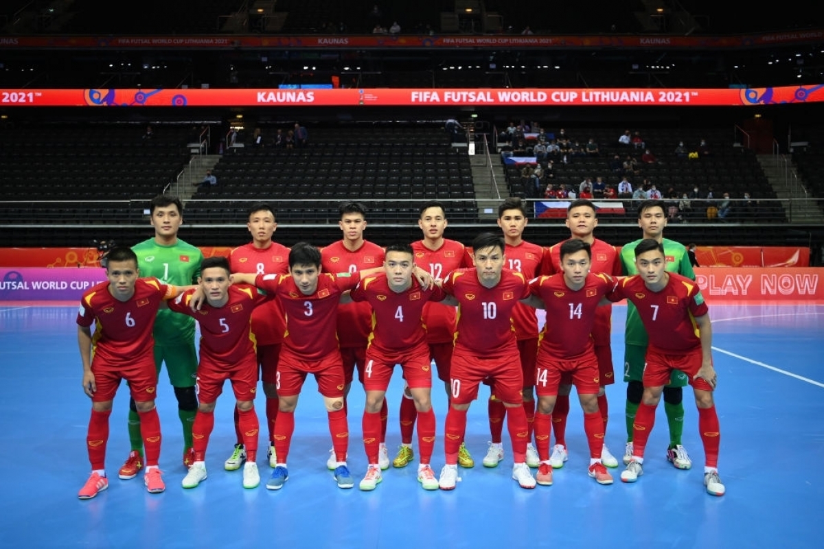 ĐT Futsal Việt Nam giành vé vào vòng 1/8 Futsal World Cup 2021 để đối đầu ĐT Futsal Nga. (Ảnh: Getty). 