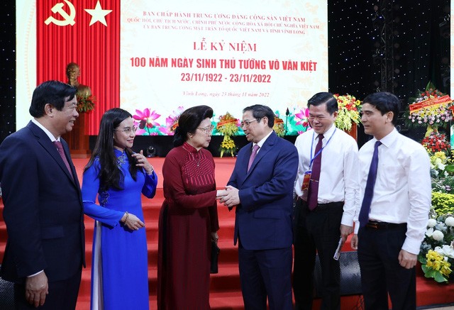 Thủ tướng Phạm Minh Chính dự Lễ kỷ niệm 100 năm ngày sinh Thủ tướng Võ Văn Kiệt - Ảnh 1.