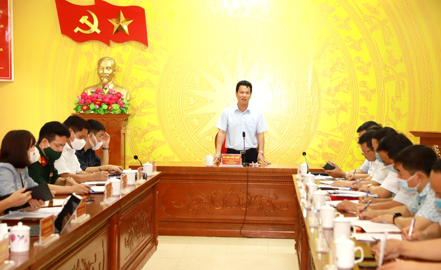Bí thư Tỉnh ủy Đặng Quốc Khánh phát biểu kết luận buổi làm việc