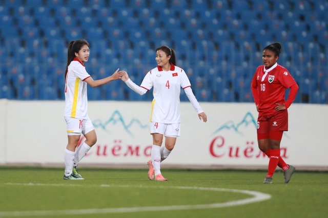 Vòng loại bóng đá nữ châu Á 2022: ĐT Việt Nam thắng dễ 16-0 trước ĐT Maldives - Ảnh 2.