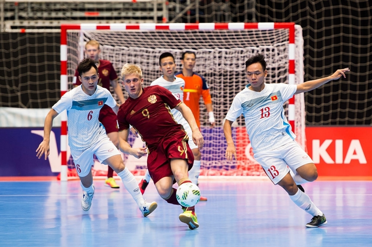 Cách đây 5 năm, ĐT Futsal Nga từng thắng ĐT Futsal Việt Nam 7-0. (Ảnh: Getty). 