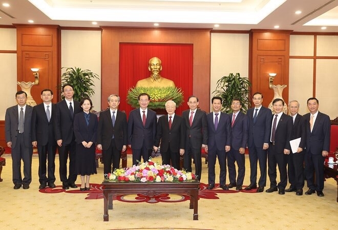 Tổng Bí thư và Thủ tướng Chính phủ tiếp Bí thư Tỉnh ủy Vân Nam (Trung Quốc)