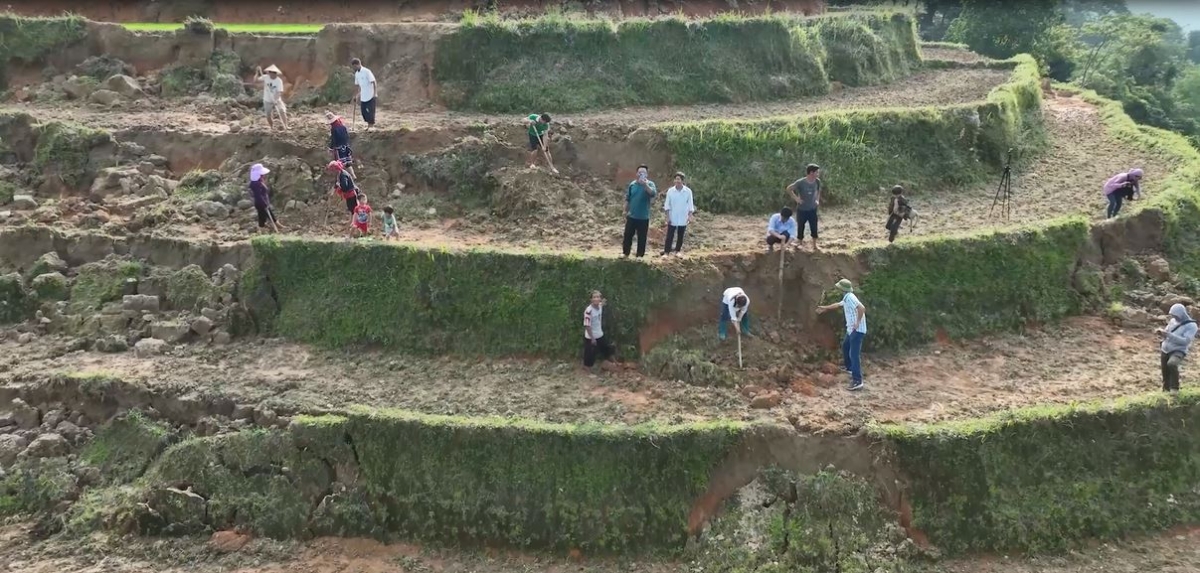 Hoàng Su Phì: Hơn 200 hộ dân ở xã Hồ Thầu bị sạt lở đất ruộng do mưa lớn