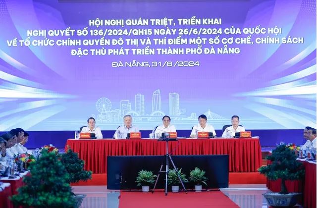 Thủ tướng chủ trì Hội nghị triển khai Nghị quyết 136 của Quốc hội về thành phố Đà Nẵng