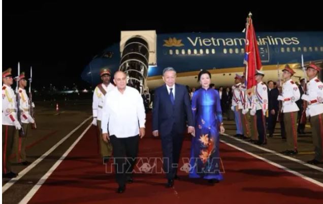 Tổng Bí thư, Chủ tịch nước Tô Lâm đến La Habana, bắt đầu thăm cấp Nhà nước Cộng hòa Cuba