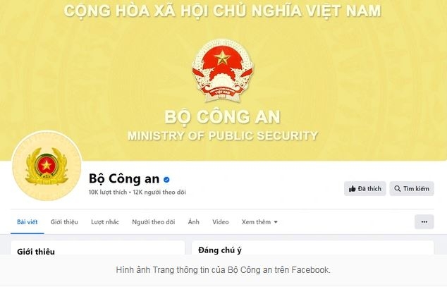 Bộ Công an ra mắt trang thông tin chính thức trên nền tảng mạng xã hội Facebook