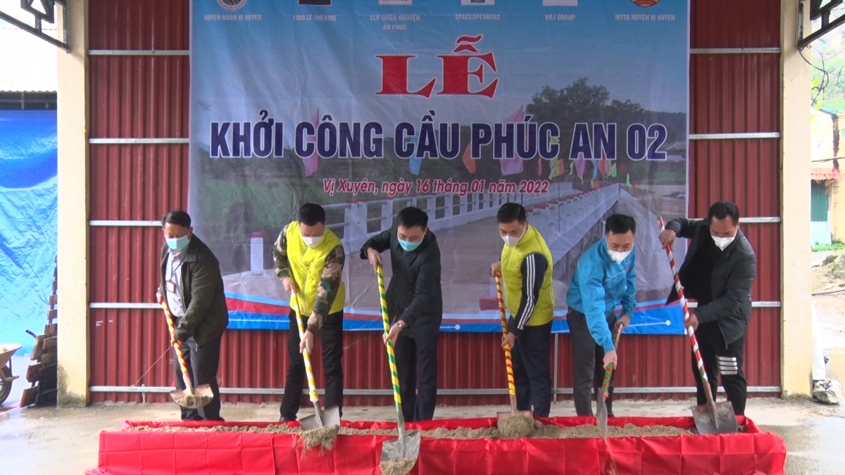 Khởi công xây dựng cầu An Phúc 02 tại xã Lao Chải ( Vị Xuyên)