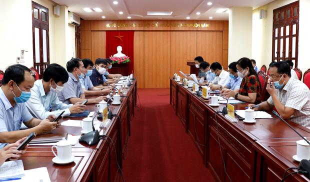 UBND tỉnh làm việc với Tổng cục Đường bộ Việt Nam về Dự án nâng cấp, mở rộng Quốc lộ 2