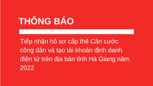 Tiếp nhận hồ sơ cấp thẻ Căn cước công dân và tạo tài khoản định danh điện tử